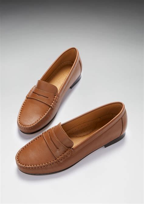 ladies real leather loafers.